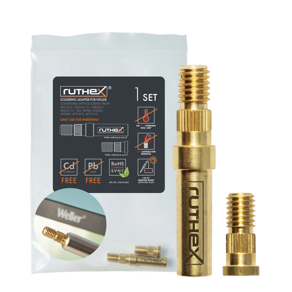 Ruthex Weller series ET & LT - WE1010, WP80, WEP70 compatible Soldering Tips Adapter