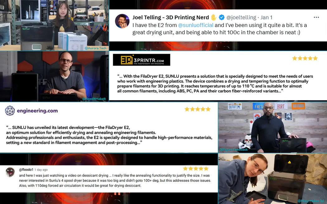 Sunlu Filadryer E2 - Køb Filament tørreboks fra Sunlu hos 3D Saga