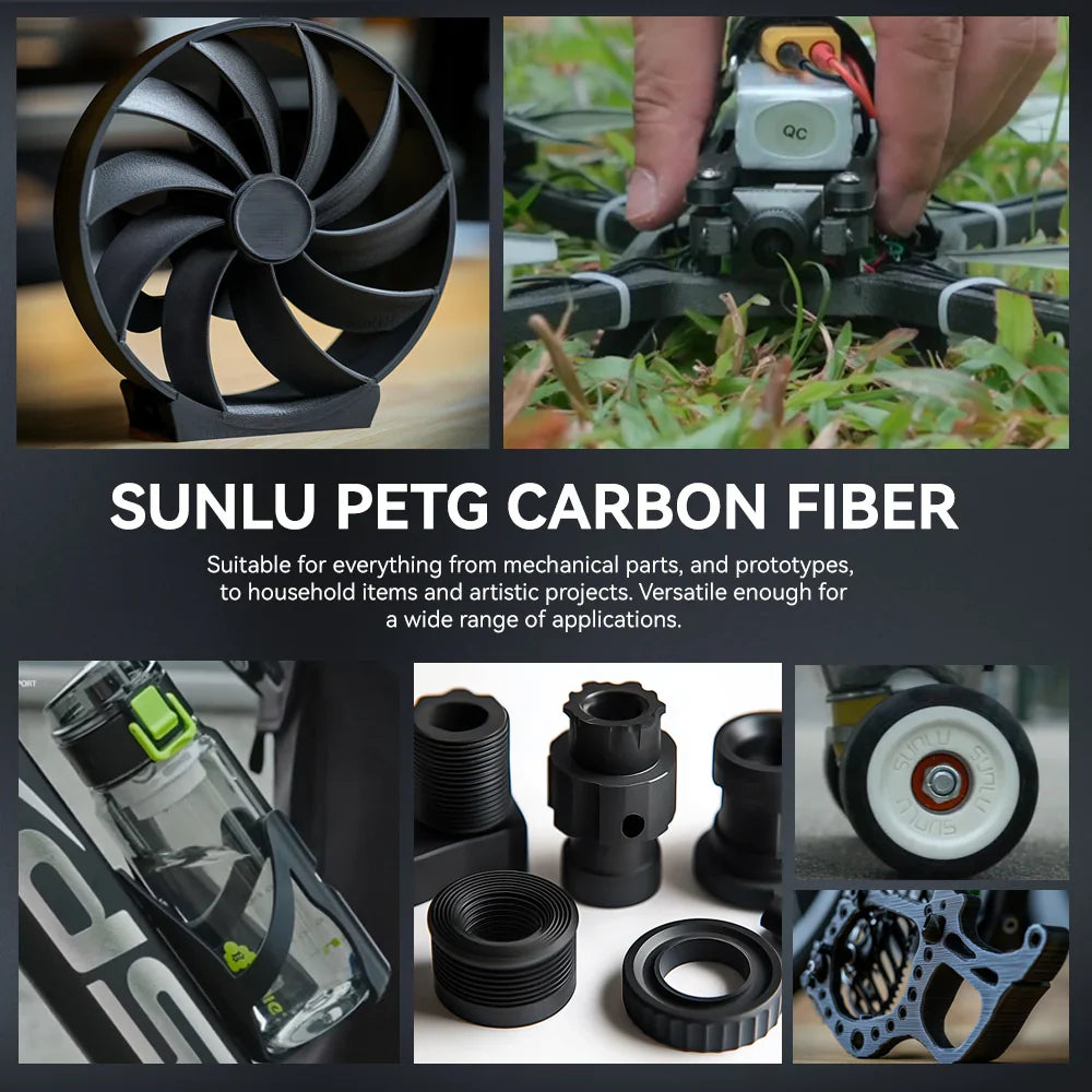 Sunlu PETG Carbon Fiber - Køb Sunlu filament hos 3D Saga