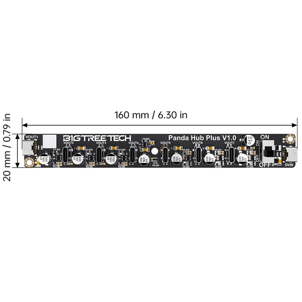BIGTREETECH Panda Hub Dual USB Adapter Shield the Original USB Port on Bambu Lab P1S/P1P Printers