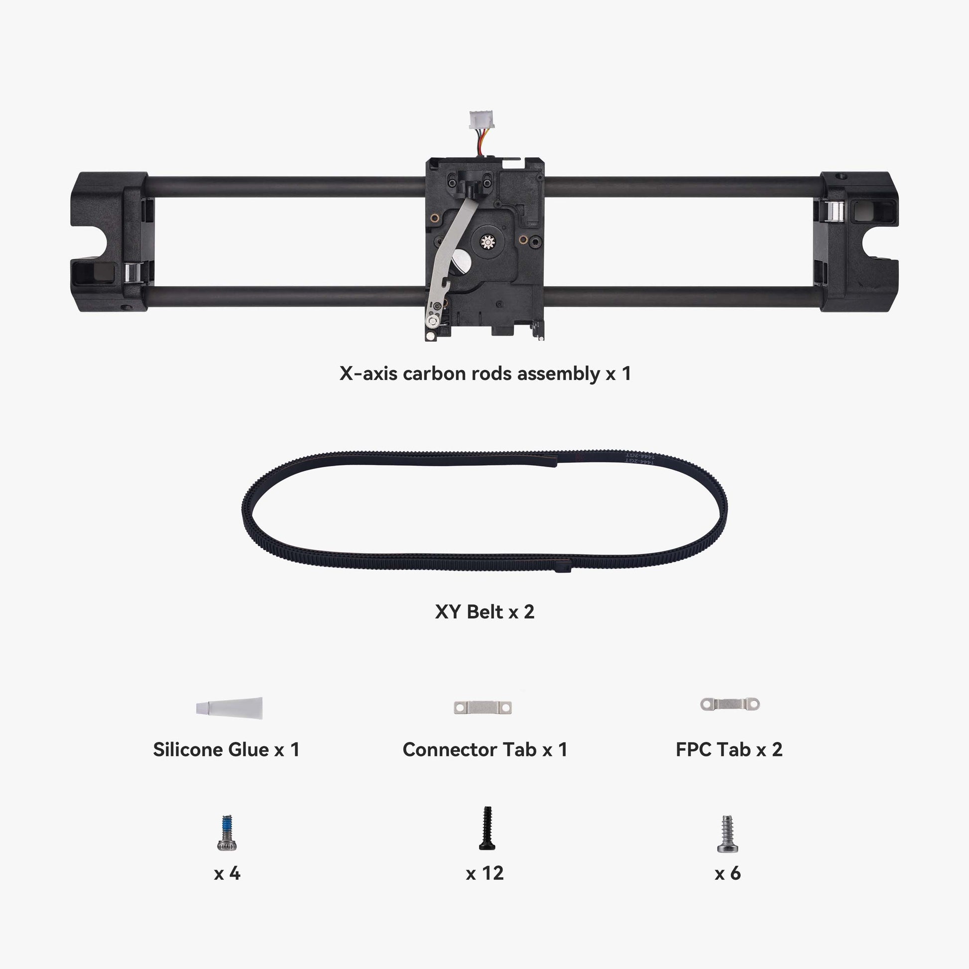 Bambu Lab X Axis Carbon Rods Assembly – X1 Serien & P1 Serien