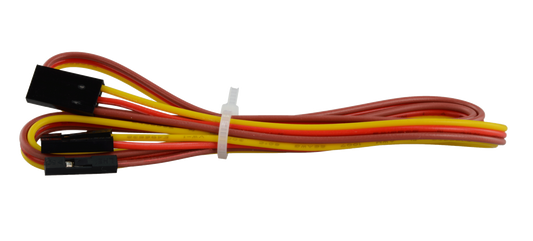 3P farve brun rød orange kabel længde 80cm, one end 2.54 DuPont female 3P, one end DuPont female 1Px3
