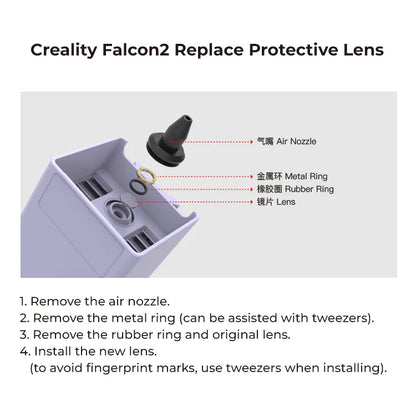Creality Falcon2 Protective Lens Replacement (5 stk.)