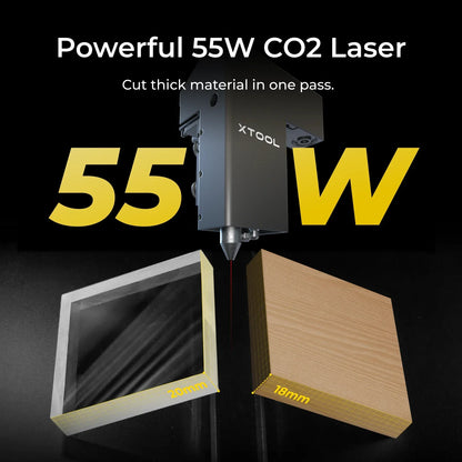 xTool P2S 55W - CO2 Desktop Laser Cutter Class 1