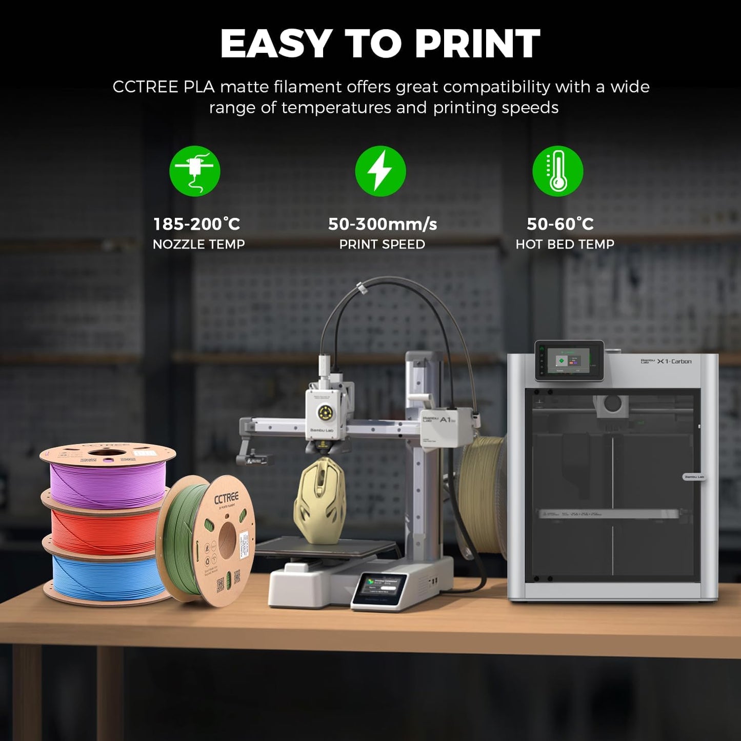 PLA Matte - 1kg 1.75mm