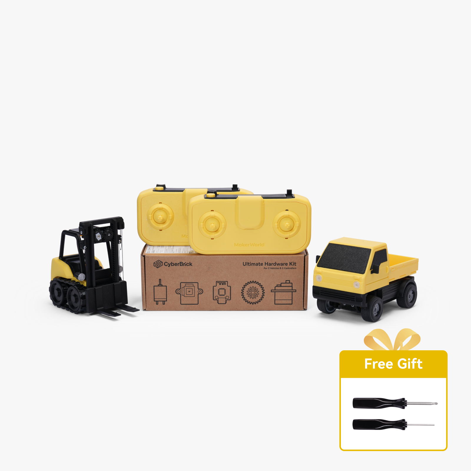 CyberBrick Hardware Kit - Ultimate Hardware Kit - ZK003 (2 Vehicles, 2 Remotes)