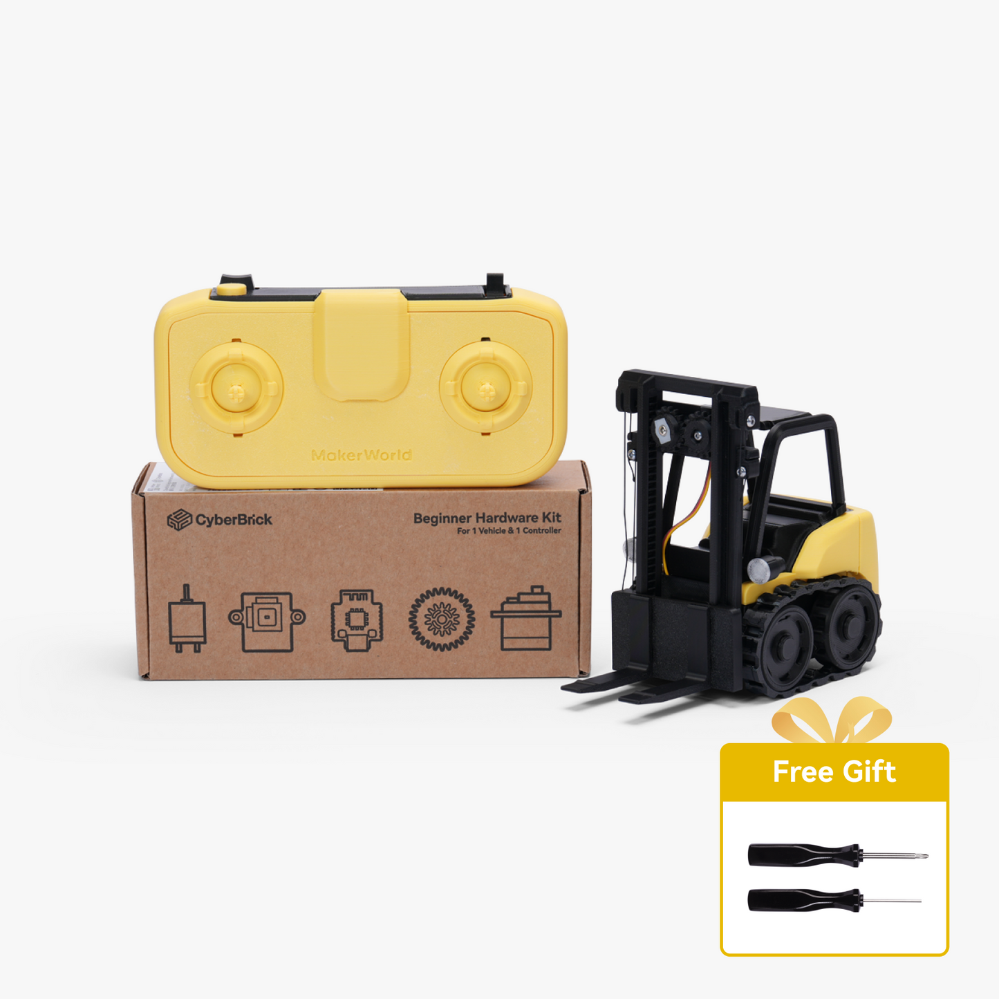 CyberBrick Hardware Kit - Beginner Hardware Kit - ZK004 (1 Vehicle, 1 Remote)