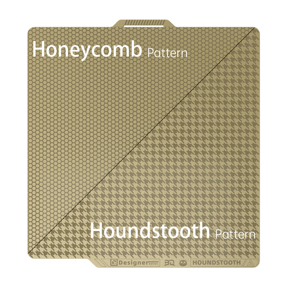 BIQU Panda Dual-textured Build Plate with Honeycomb & Houndstooth Patterns for Bambu X1/P1/A1