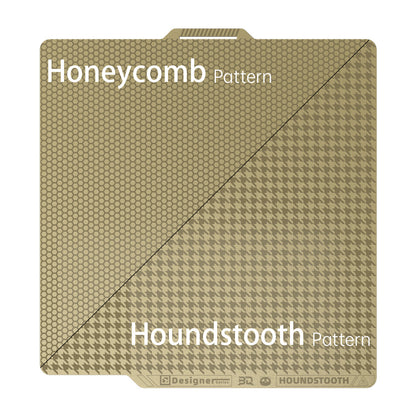 BIQU Panda Dual-textured Build Plate with Honeycomb & Houndstooth Patterns for Bambu X1/P1/A1