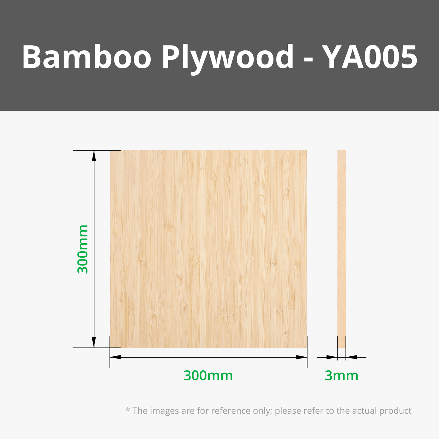 Bambu Lab Bamboo Plywood 3mm (6 stk.)