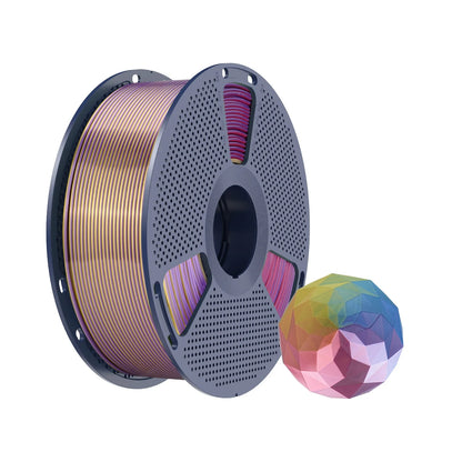 Sunlu Silk PLA+ Multi-colour filament (Dual-colour, Tri-colour & Four-colour) - 1.75mm 1kg