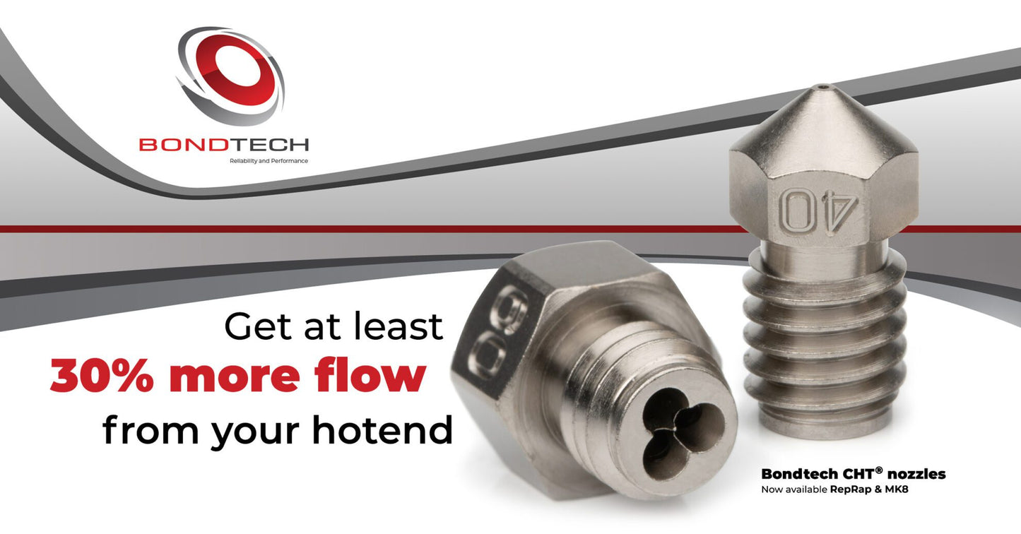 Bondtech CHT® MK8 Coated Brass Nozzle 0,4 mm -1 stk.