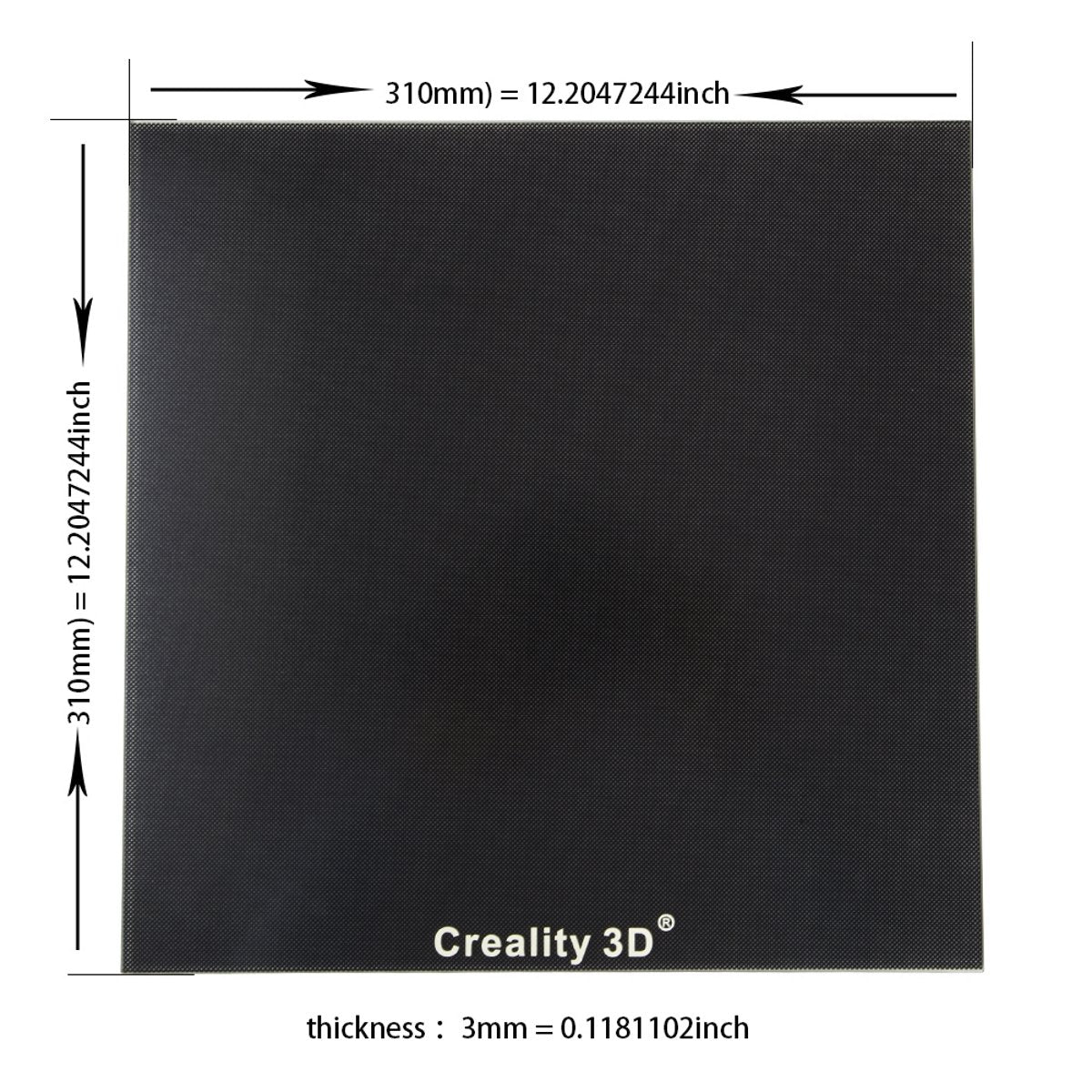 Creality 3D CR-10S Glass Plate with Special Chemical Coating 310 x 310 mm