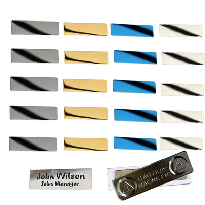 Creality Falcon Series Stainless Steel Name Tags Badges - 20 pcs - Stainless Steel Name Tag