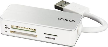 Deltaco USB 3.1 Card Reader, 3-slot