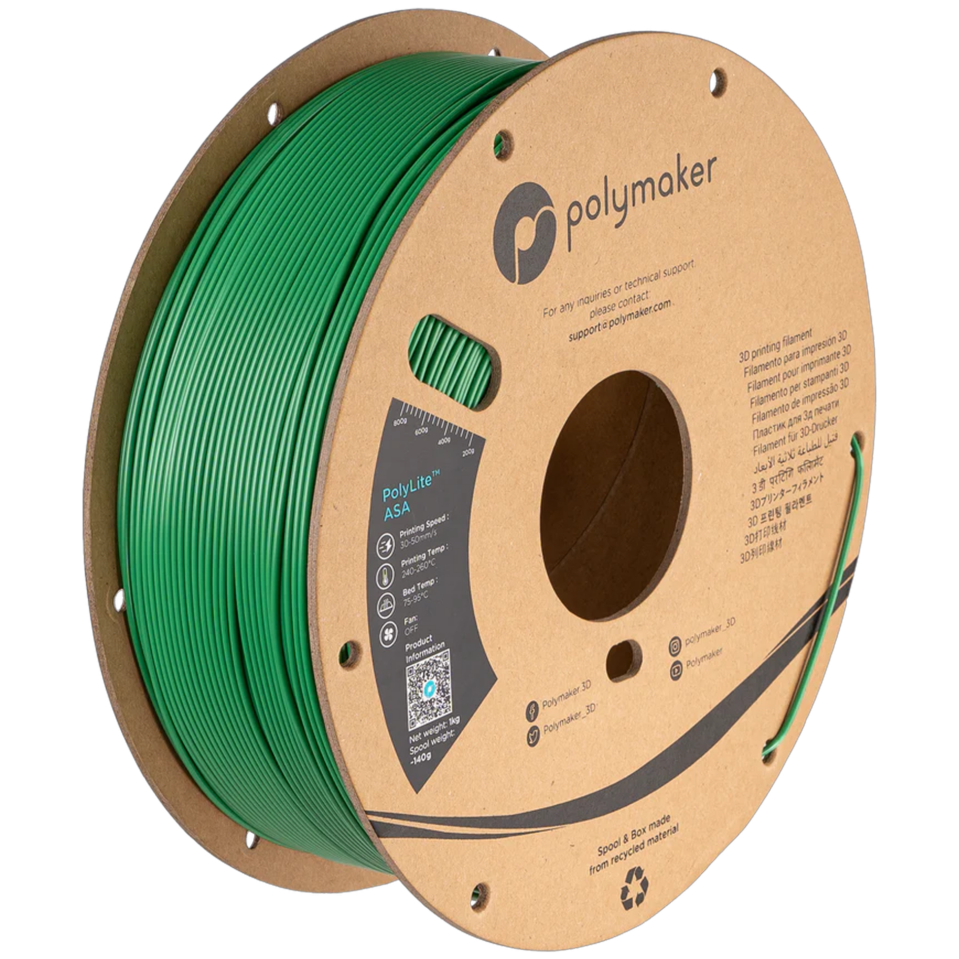 PolyLite™ ASA 1.75mm 1 kg - green