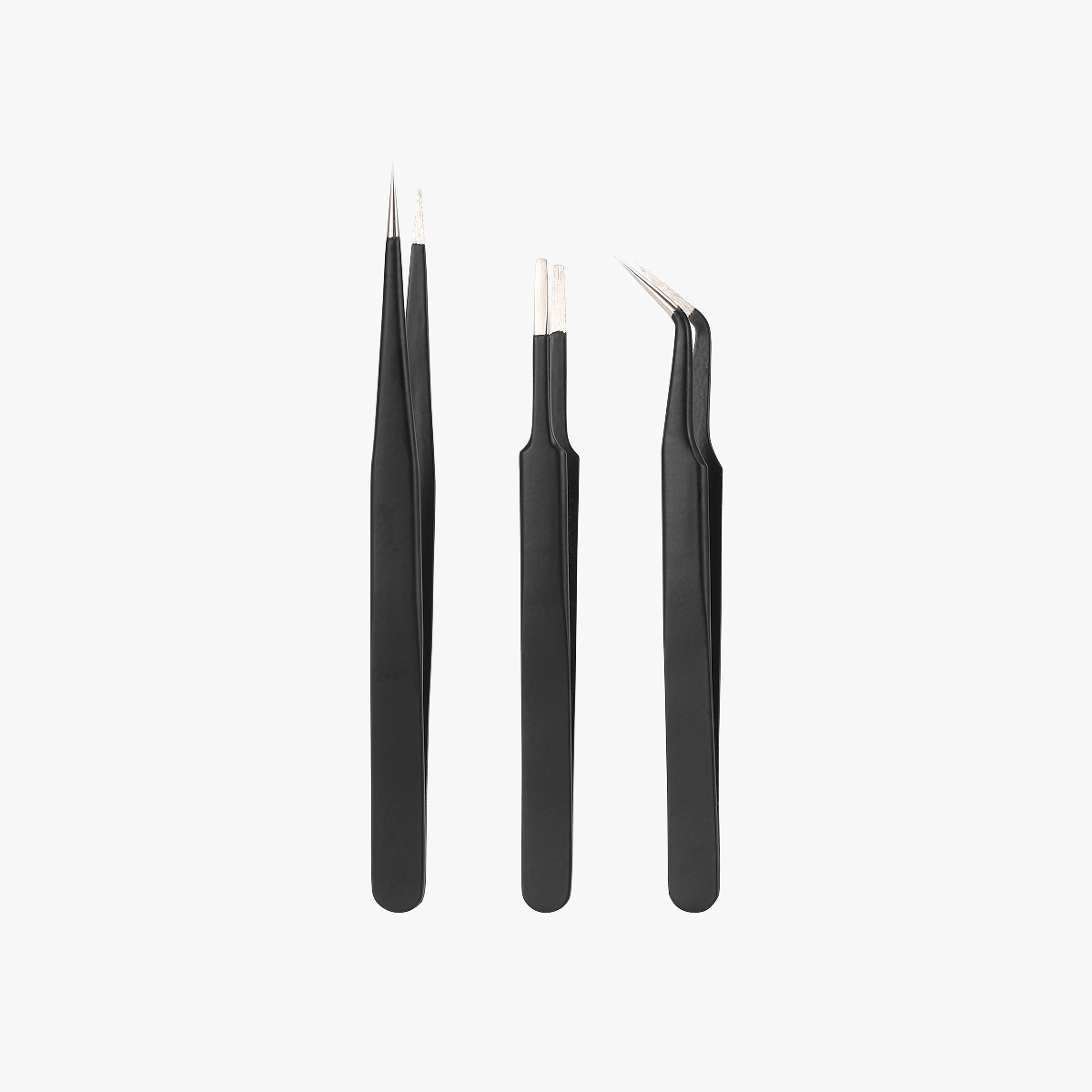 Maker's Supply ESD Stainless Steel Tweezers Set - ESD Stainless Steel Tweezers Set
