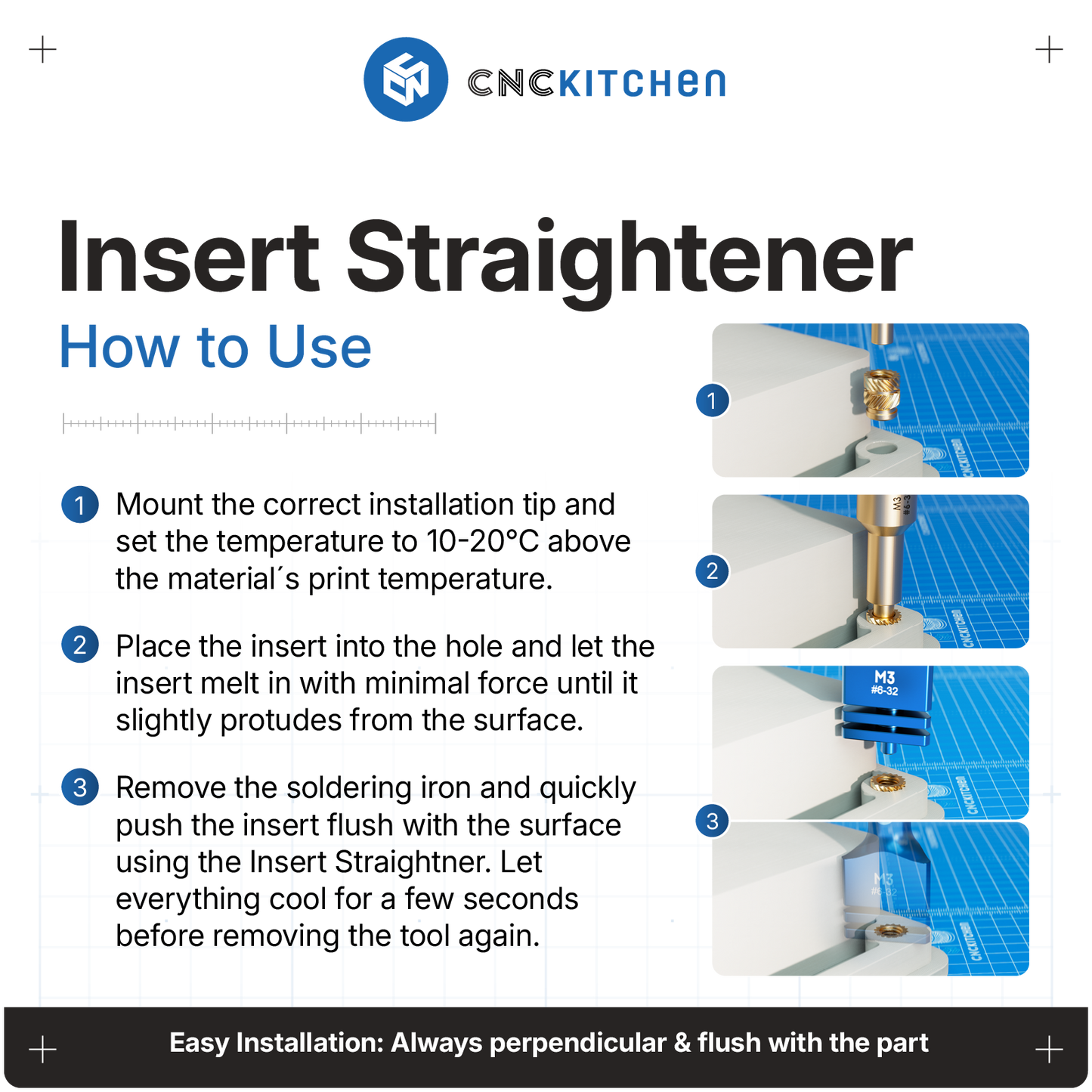 Insert Straightener M2 to M10