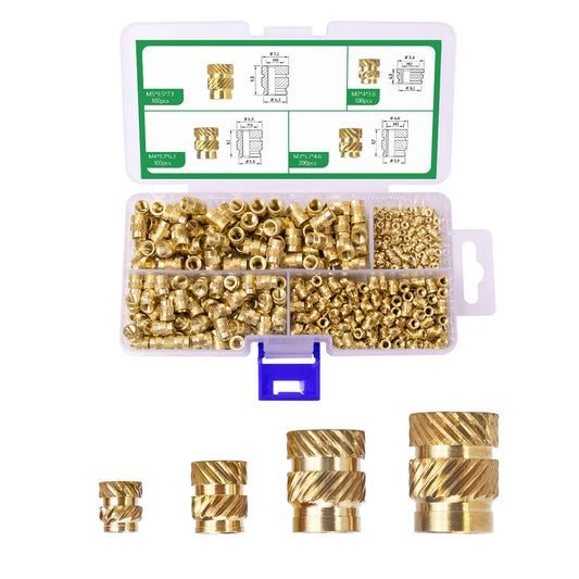 Mintion Assorted Threaded Insert Set - 500 stk.