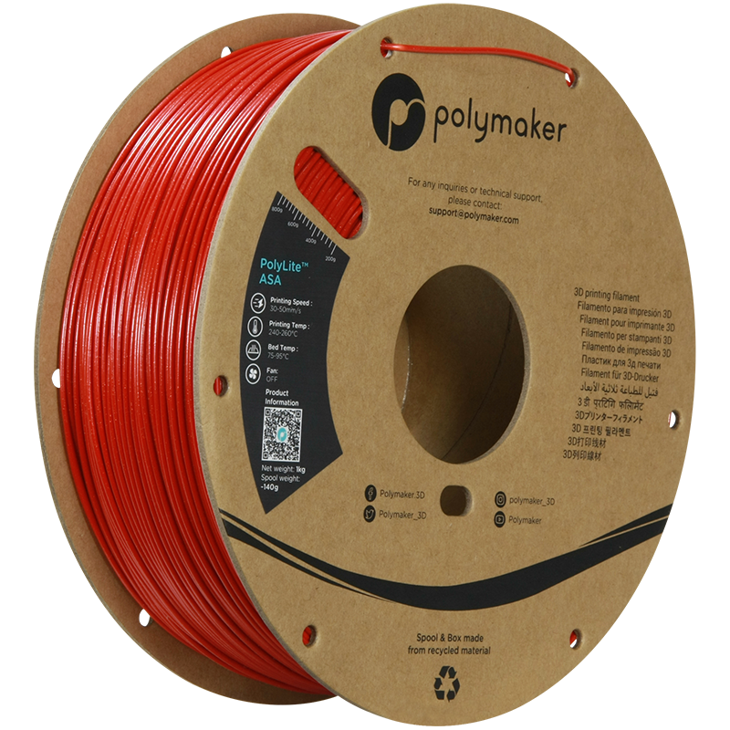 PolyLite™ ASA Galaxy red 1.75mm 1 kg