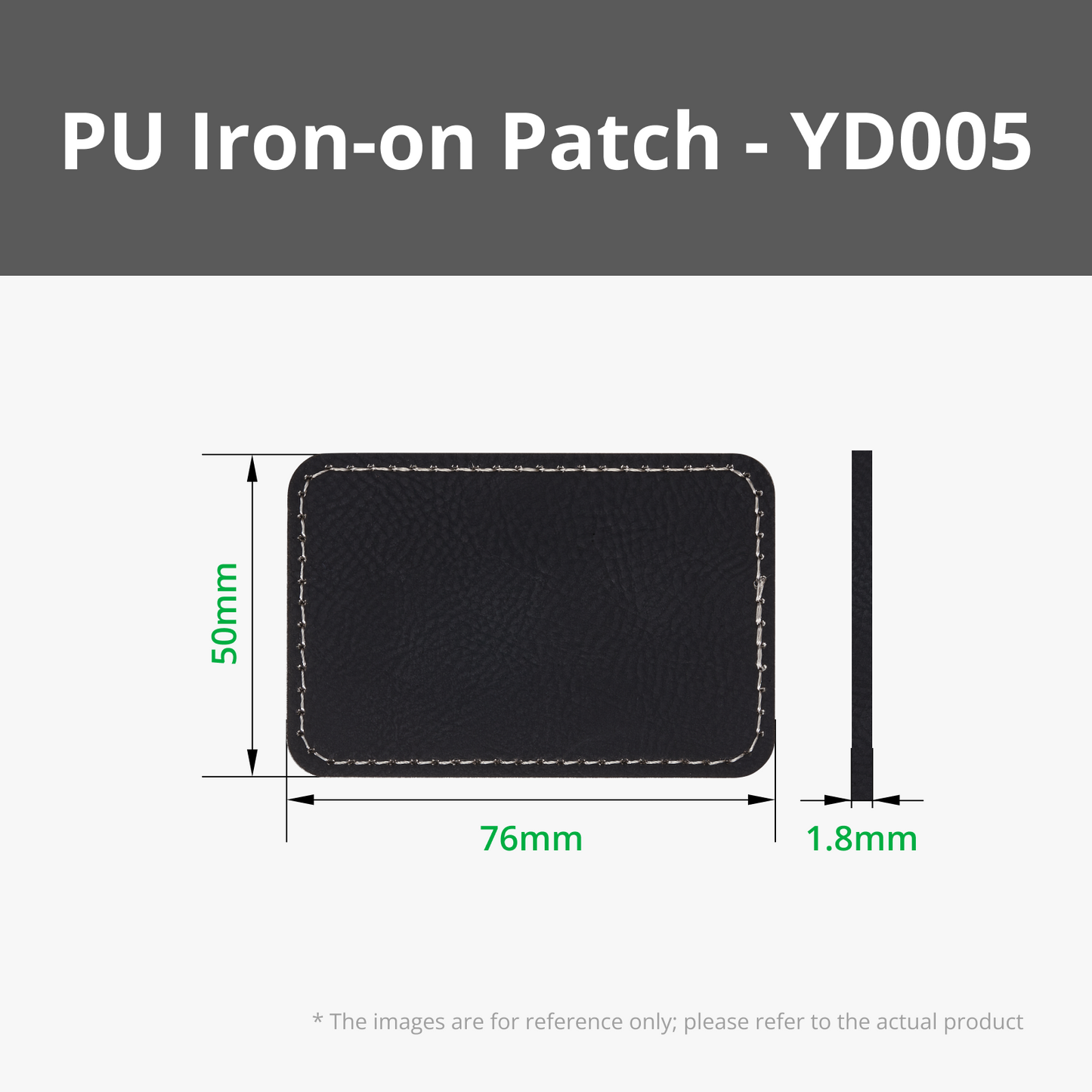 Bambu Lab Rectangular PU Iron-on Patch (10 stk)