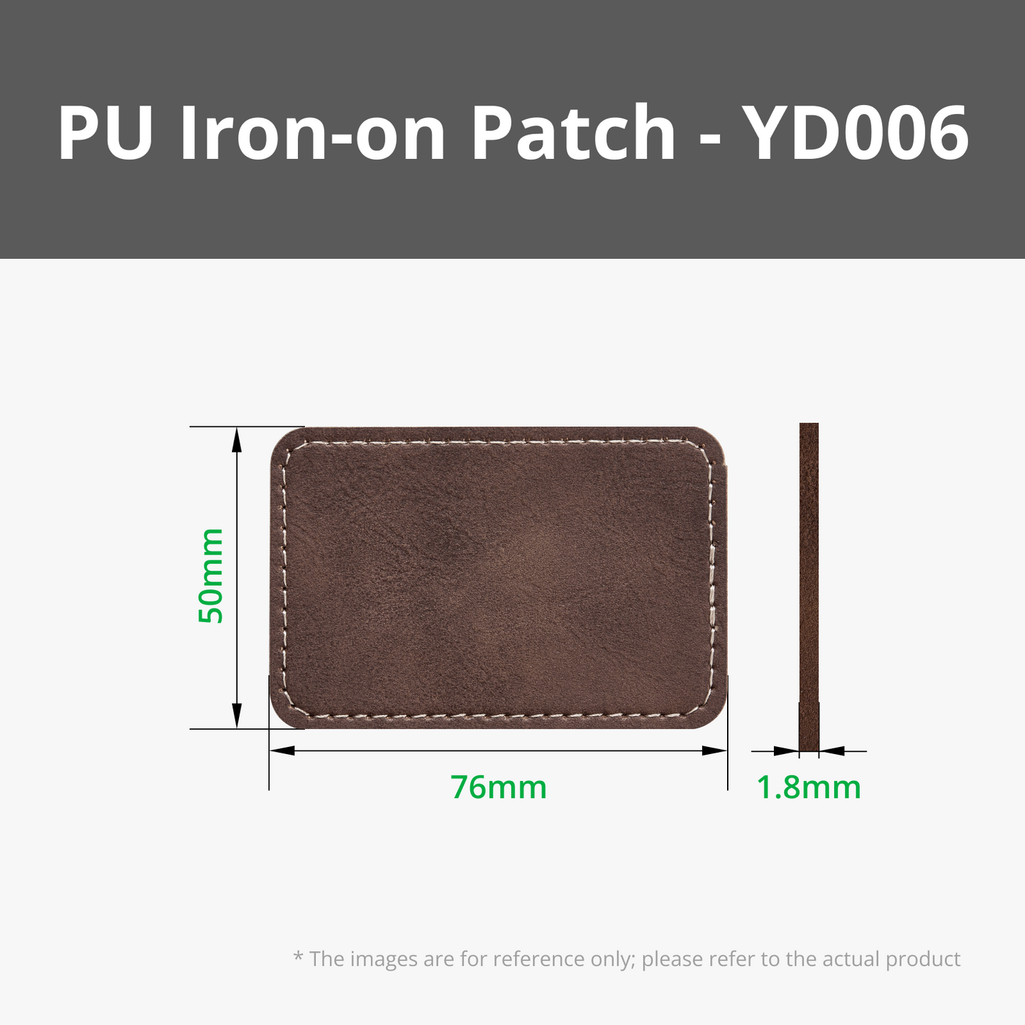 Bambu Lab Rectangular PU Iron-on Patch (10 stk)