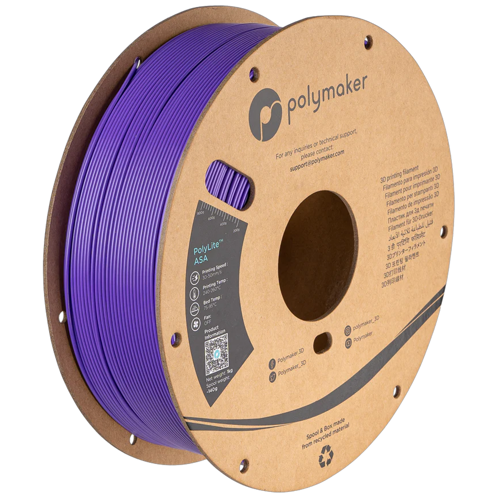 PolyLite™ ASA 1.75mm 1 kg - Purple