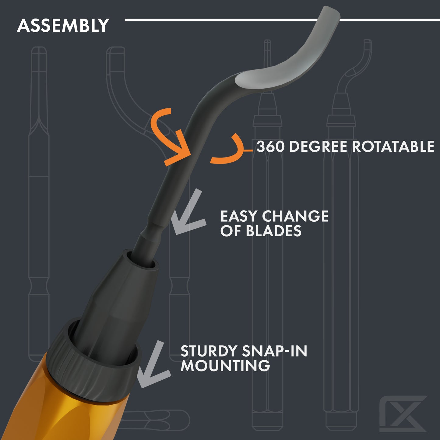 Ruthex Deburrer med 11 klinger