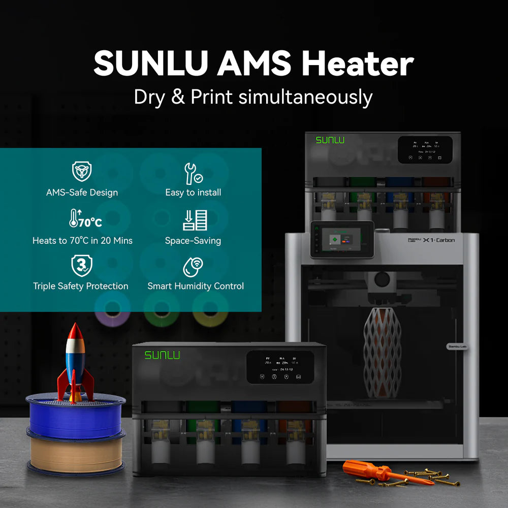 Sunlu AMS Heater - Opgradér din Bambu Lab AMS til at tørre filament