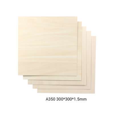 Snapmaker Basswood Wooden Sheets for Laser Cutting 1.5mm 5 pcs