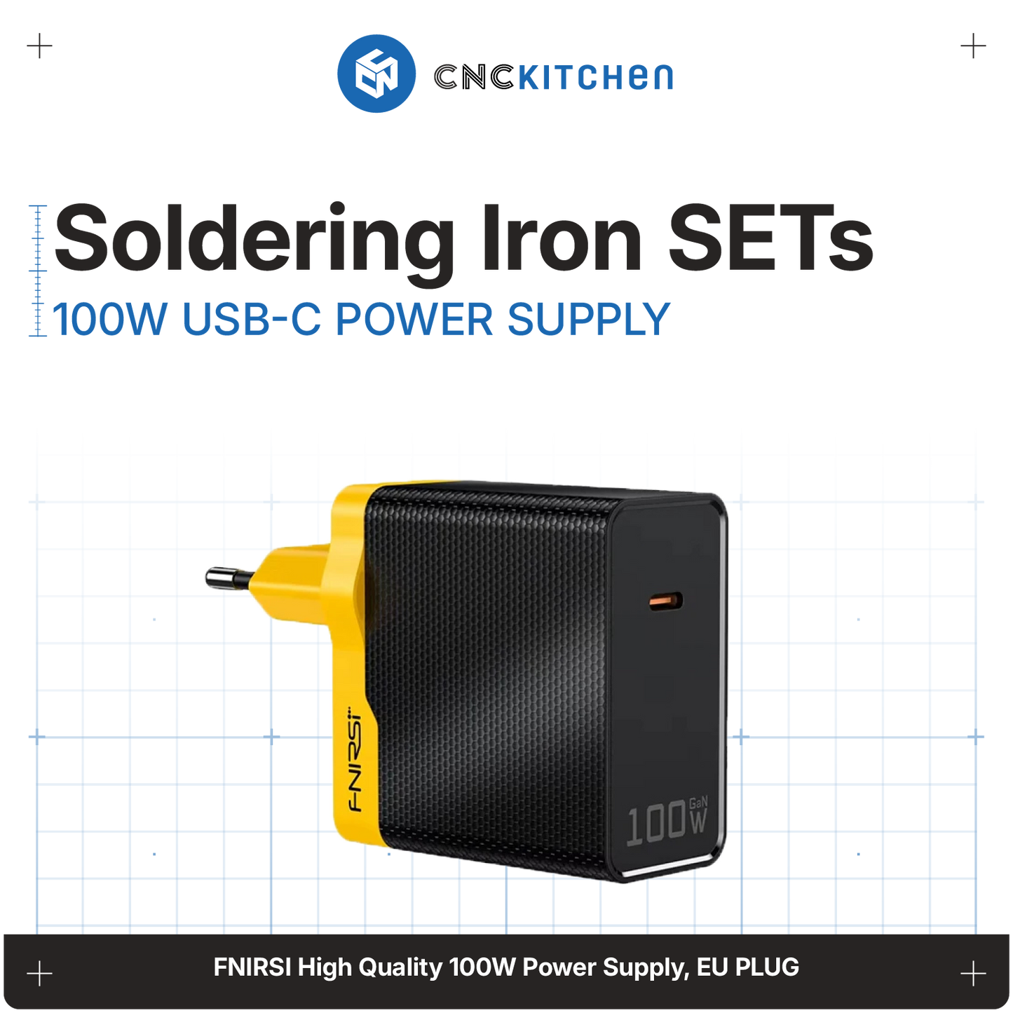 100W USB-C PD Strømforsyning