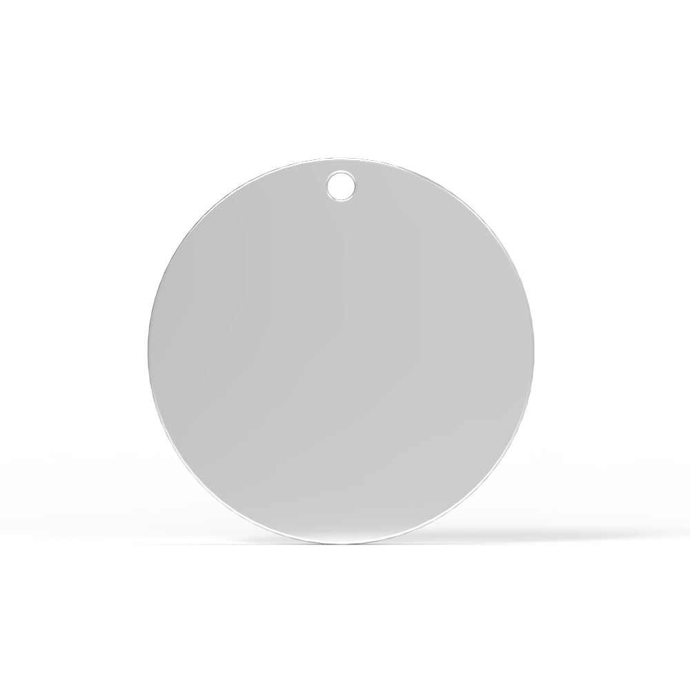 Stainless Steel Round Tag (30 stk.)