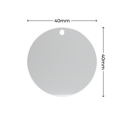 Stainless Steel Round Tag (30 stk.)