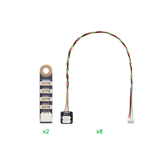 WS2812 RGB LED with IDC0.8 4PIN (2PCS) - WS2812 Multi-LED Dual-Interface Combo - ZL016