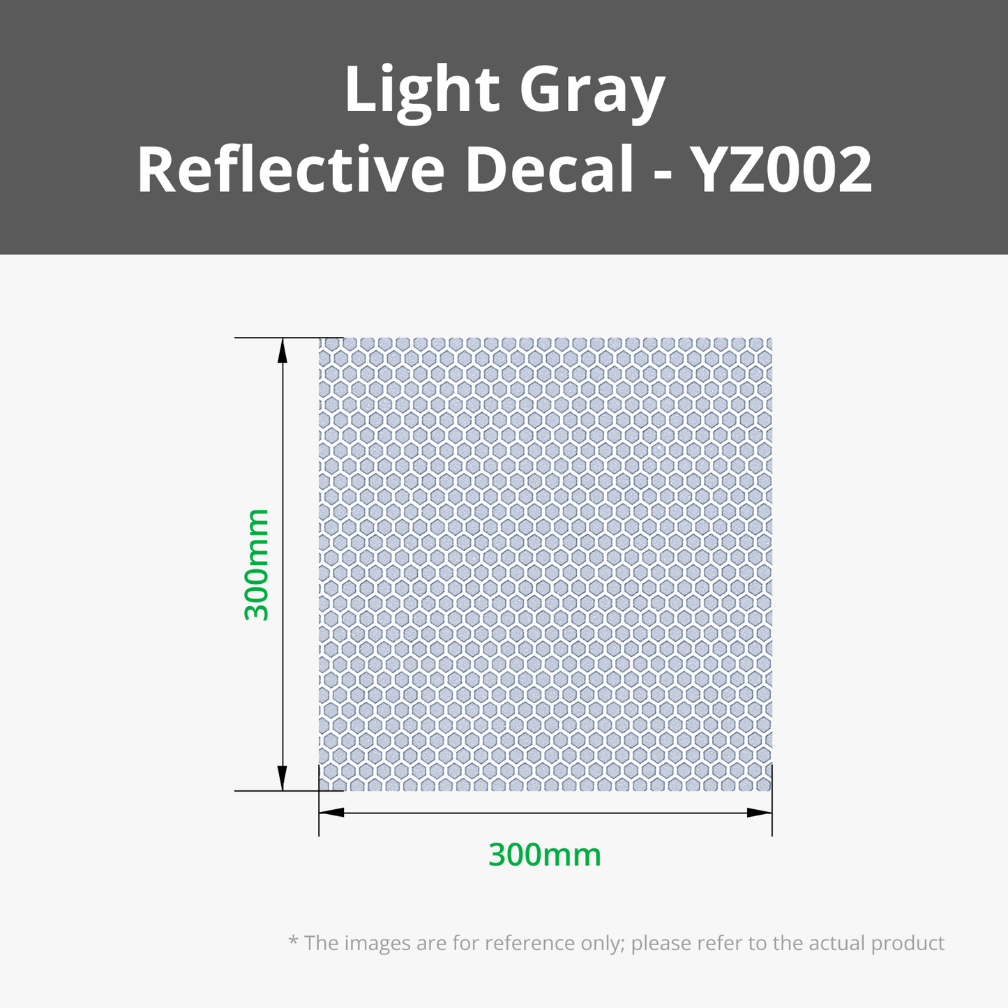 Bambu lab Light Gray Reflective Decal Sheet (5 stk.)