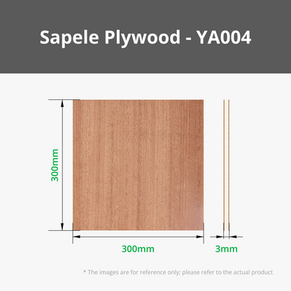 Bambu Lab Sapele Plywood 3mm (6 stk.)