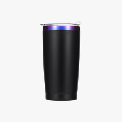 20oz Stainless Steel Tumbler - 20oz Stainless Steel Tumbler - Black to Iridescent - YC015 / Laser Engraving