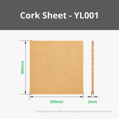 Bambu Lab Cork Sheet 2mm (4 stk.)