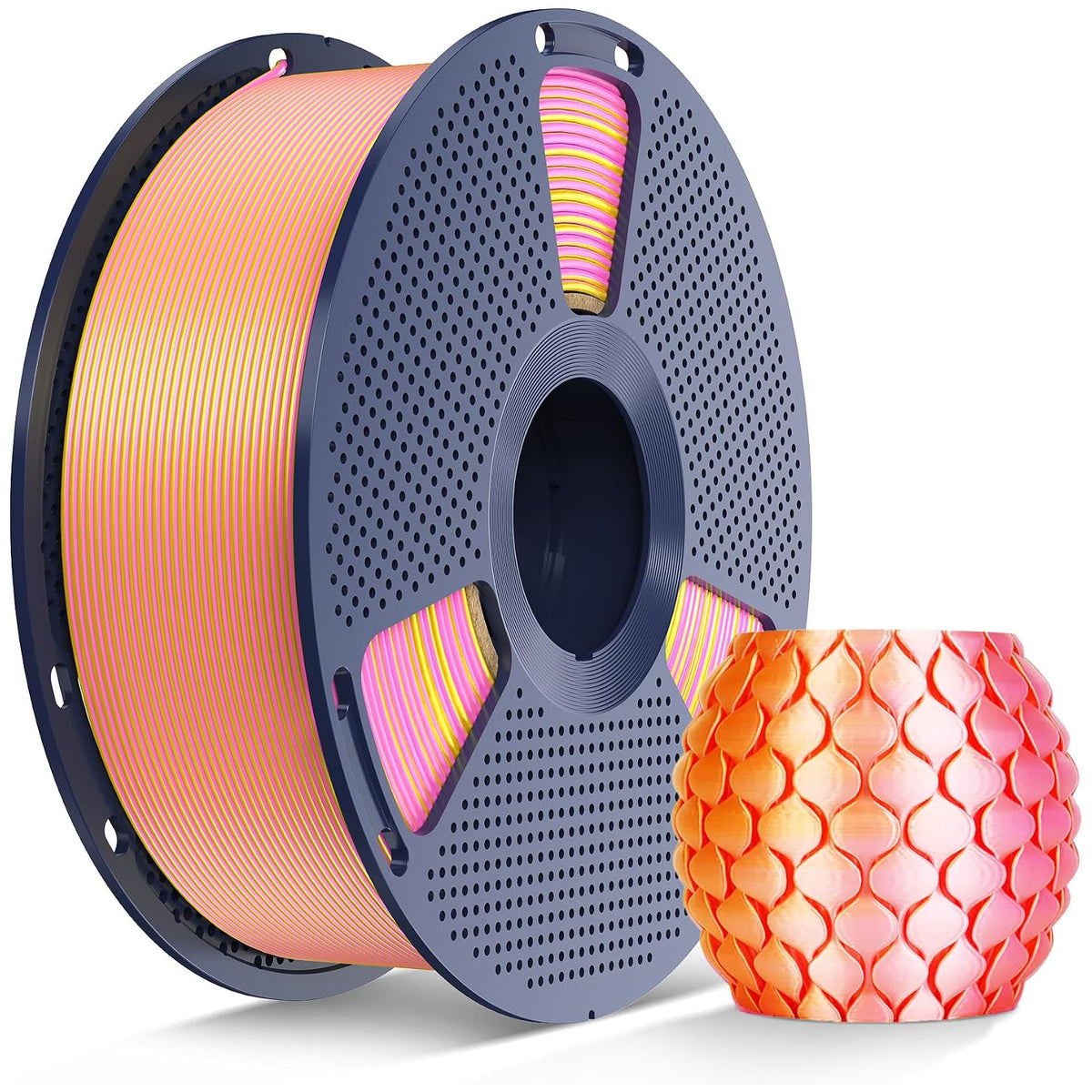 Sunlu Silk PLA+ Multi-colour filament (Dual-colour, Tri-colour & Four-colour) - 1.75mm 1kg