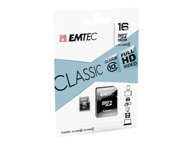 EMTEC - Micro SD HC 16 GB - Klasse 10