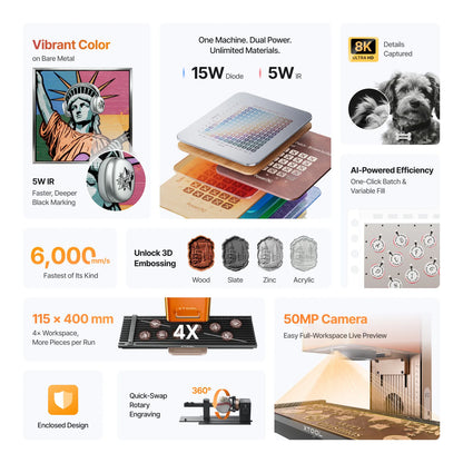 xTool F2 - Portable Dual Laser Engraver