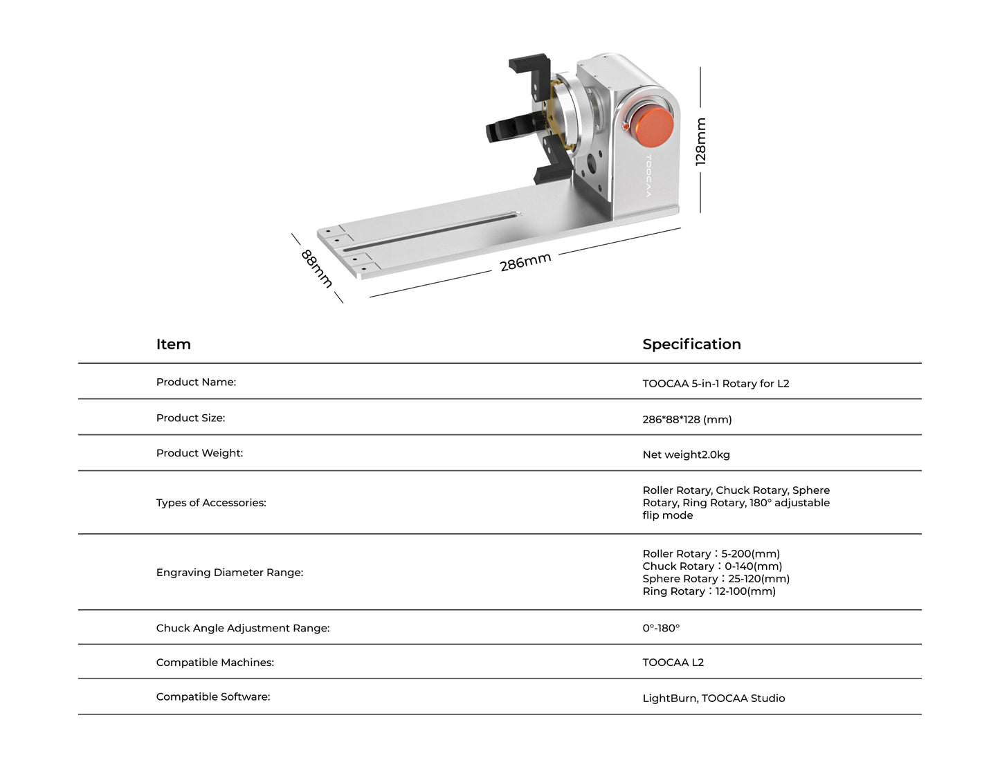 TOOCAA 5-1 Rotary kit