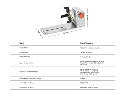 TOOCAA 5-1 Rotary kit