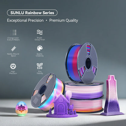 Sunlu Silk PLA+ Rainbow - 1.75mm 1kg