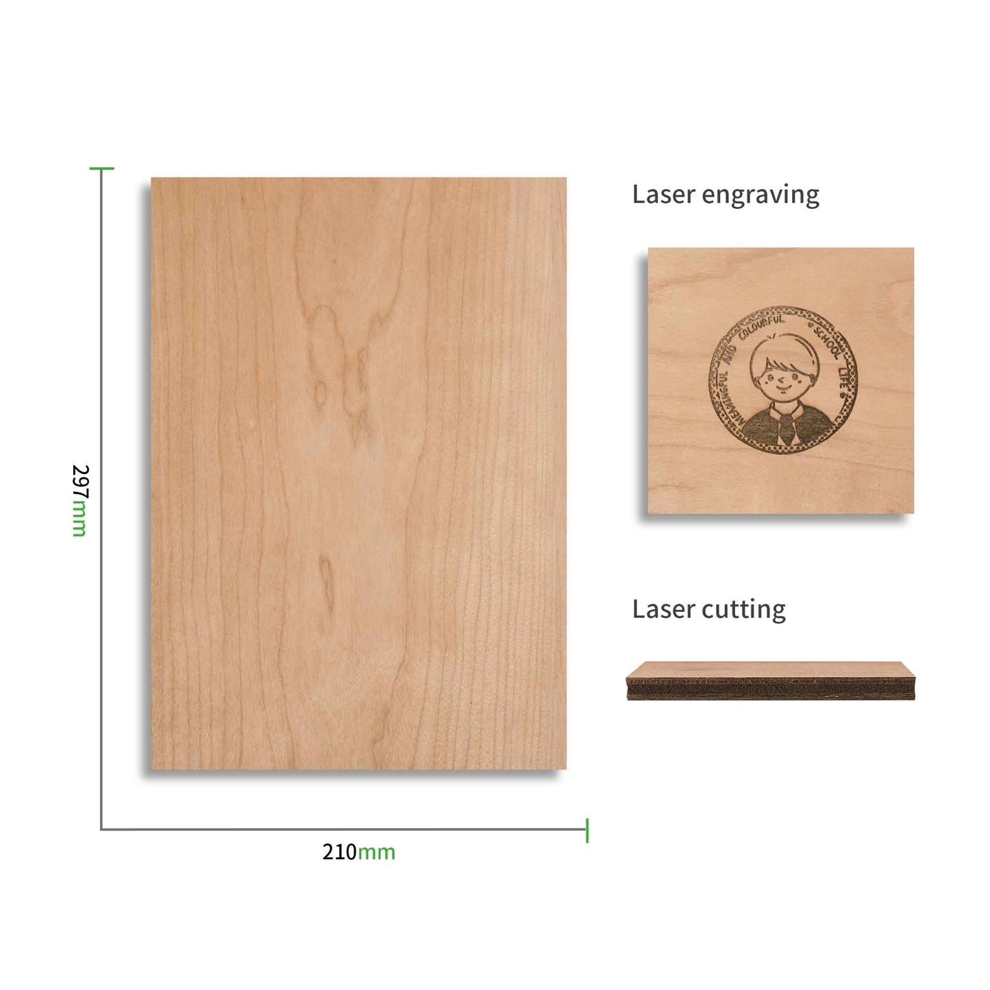 xTool 3 mm Cherry Plywood (6 stk.)