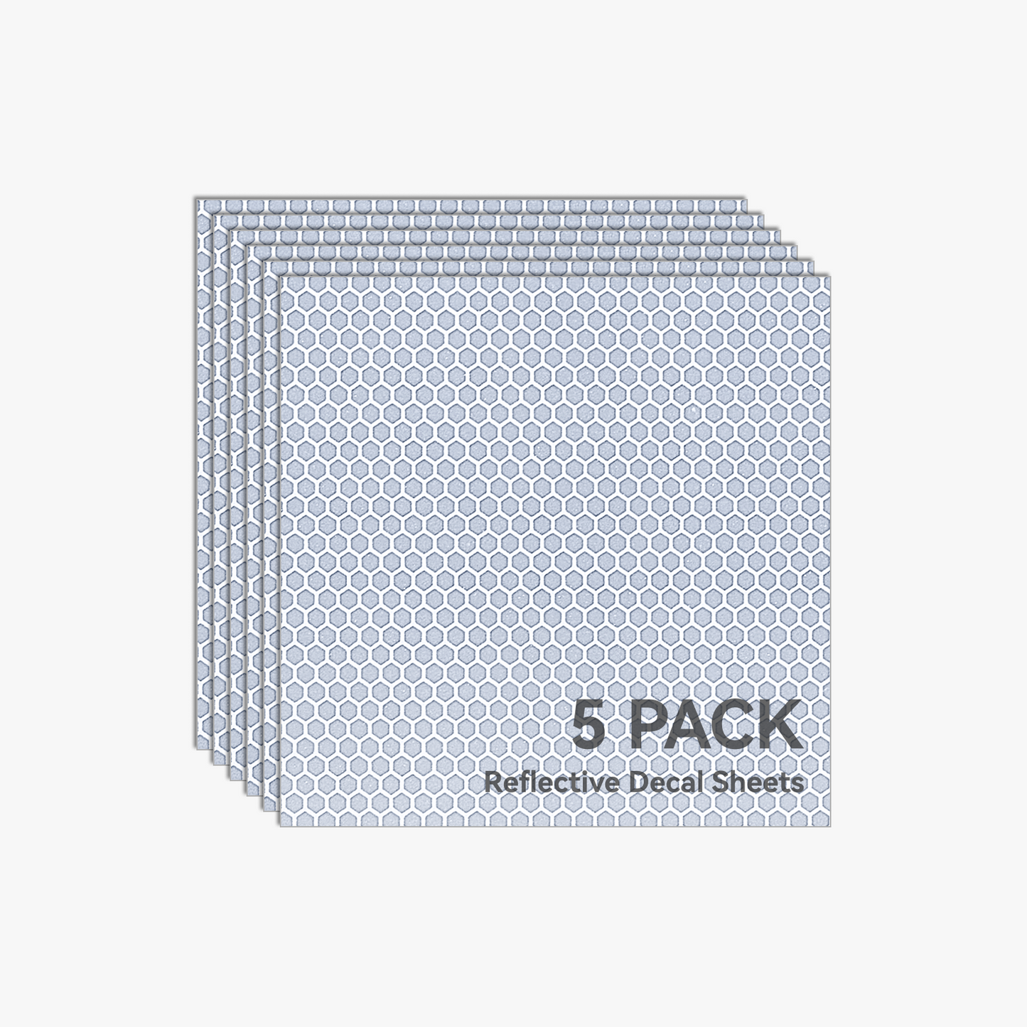 Bambu lab Light Gray Reflective Decal Sheet (5 stk.)