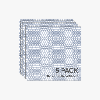 Bambu lab Light Gray Reflective Decal Sheet (5 stk.)