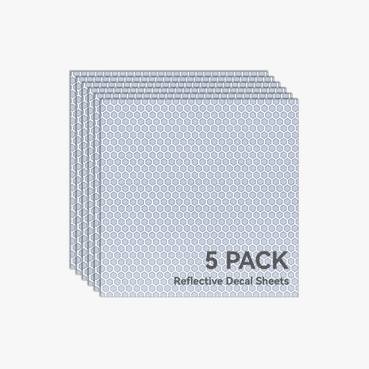 Bambu lab Light Gray Reflective Decal Sheet (5 stk.)